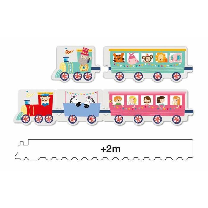 Puzzle tren con 20 piezas ¡crea trenes de hasta 2 metros de largo! 1 Puzzle tren con 20 piezas ¡crea trenes de hasta 2 metros de largo! 1