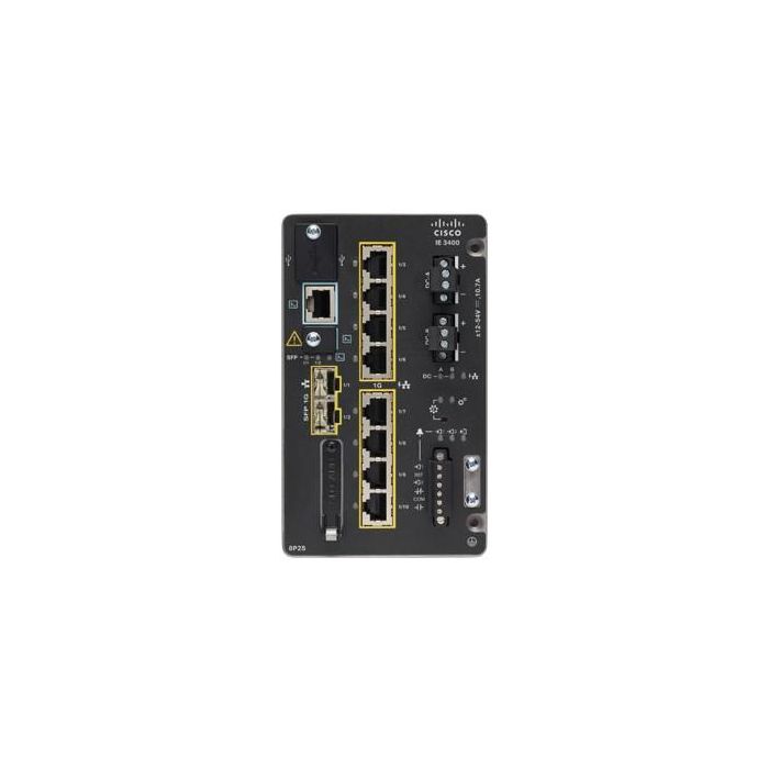 Cisco IE3400 Switch Gestionado L2/L3 Gigabit Ethernet 8 Puertos PoE/PoE+ Montaje en Rack/Carril DIN
