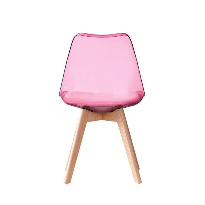 DKD Home Decor Silla Urban Shenglong basics Rosa Blanco 47 x 81 x 54 cm (4 Unidades) 3