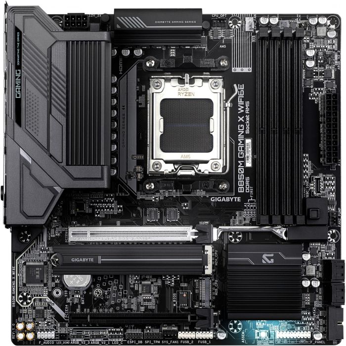 GIGABYTE B850M GAMING X WIFI6E 9MB85MG6-00-G10 Placa Base AMD Ryzen 9000, DDR5 8200MHz, PCIe 5.0 M.2, LAN 2.5G, WiFi 6E 1