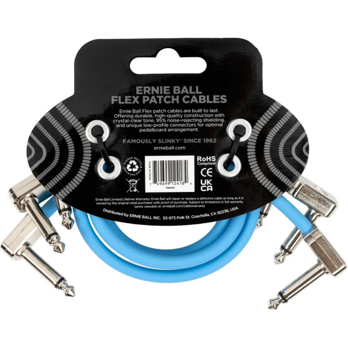 Ernieball Flex Patch 12" Azul - Cable para Pedalera, Pack 3 Unidades 1
