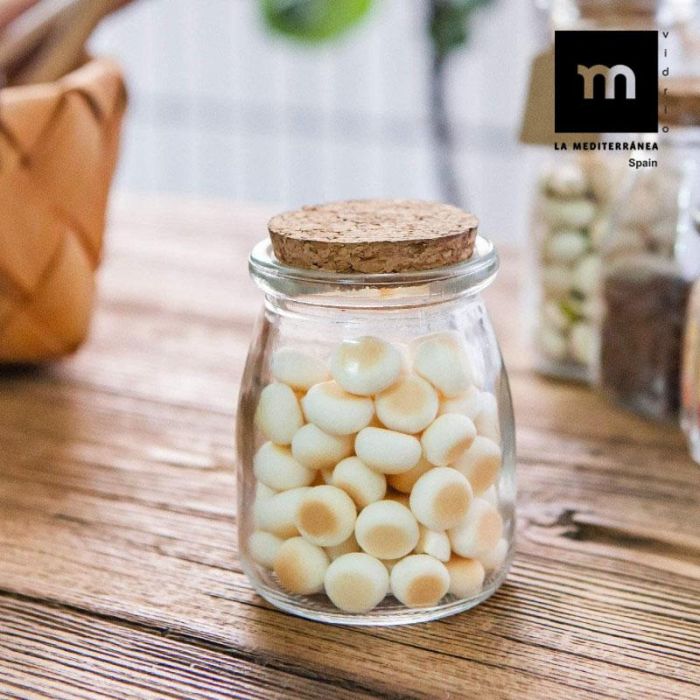 Tarrito de vidrio con tapón de corcho 100 ml - La Mediterranea (36 Unidades) 1 Tarrito de vidrio con tapón de corcho 100 ml - La Mediterranea (36 Unidades) 1