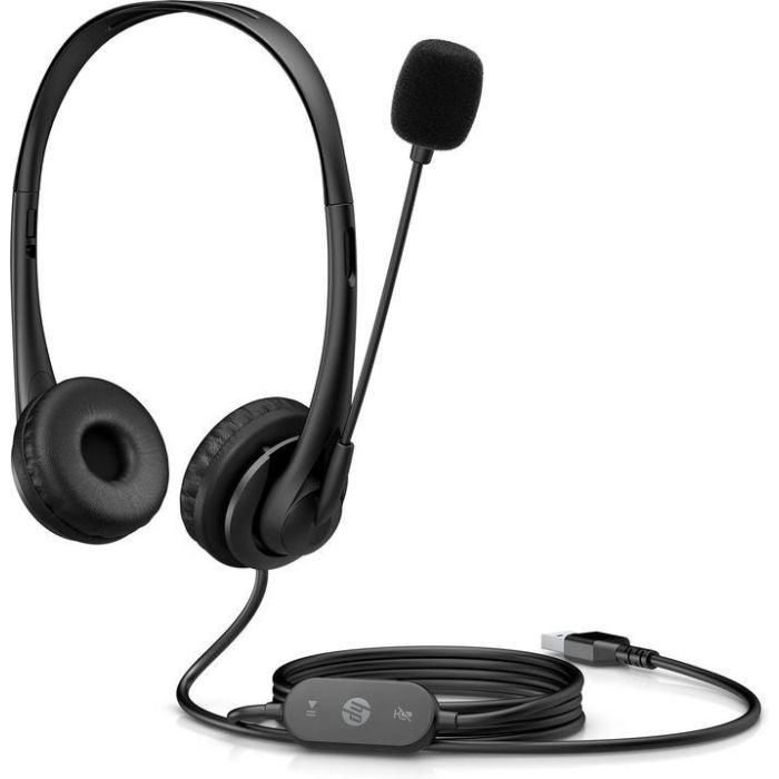 HP 428H5AA - Auriculares Estéreo G2 USB-A con Micrófono, Cancelación Ruido, Control Cable, Negros para PC, Mac y Chromebook. 1 HP 428H5AA - Auriculares Estéreo G2 USB-A con Micrófono, Cancelación Ruido, Control Cable, Negros para PC, Mac y Chromebook. 1