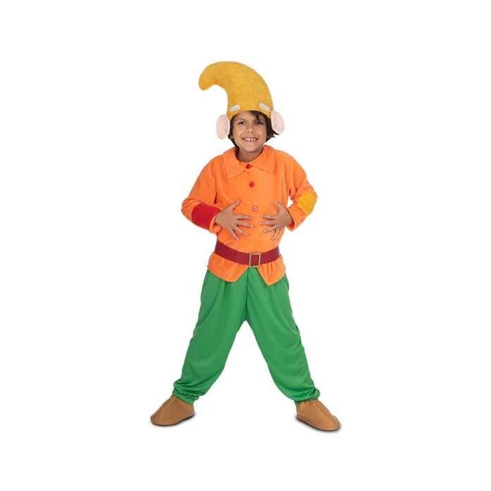Disfraz enanito gorro, barba, casaca, cinturón, pantalón y cubrebotas talla 7-9 y 3 Disfraz enanito gorro, barba, casaca, cinturón, pantalón y cubrebotas talla 7-9 y 3