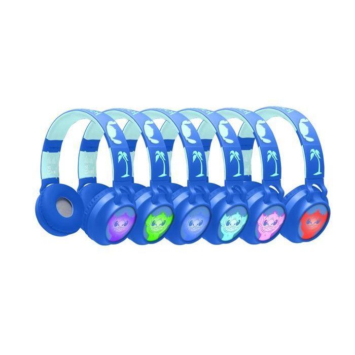 Auriculares plegables con luz Bluetooth y cable con diseño 3D del universo Stitch con limitación de volumen 2 Auriculares plegables con luz Bluetooth y cable con diseño 3D del universo Stitch con limitación de volumen 2
