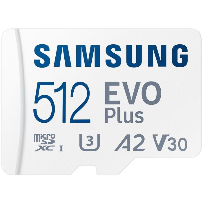 Samsung MB-MC512KA/EU Tarjeta de Memoria MicroSDXC EVO Plus 512GB, 130MB/s U3 V30 A2 para 4K, Móviles y Consolas, Resistente. 0 Samsung MB-MC512KA/EU Tarjeta de Memoria MicroSDXC EVO Plus 512GB, 130MB/s U3 V30 A2 para 4K, Móviles y Consolas, Resistente. 0