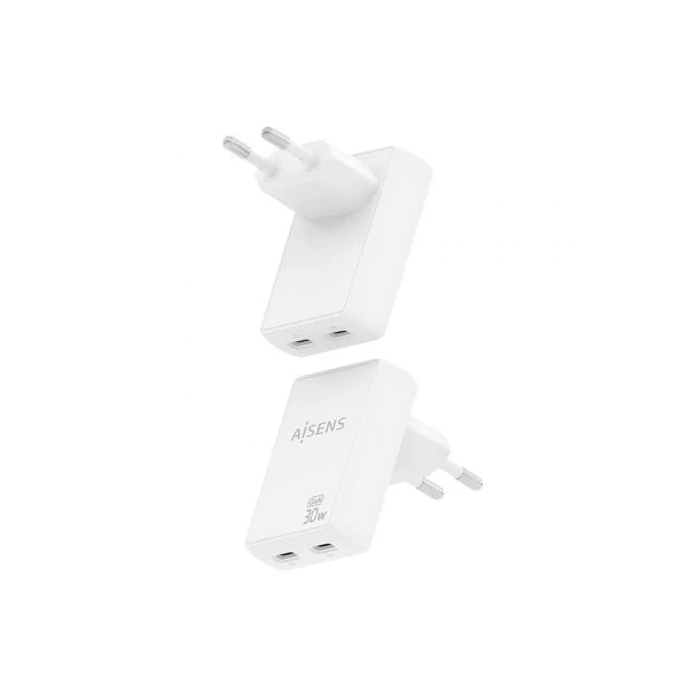 Aisens ASCH-30W2P075-W Cargador de Pared GaN 30W 2x USB-C Blanco 2