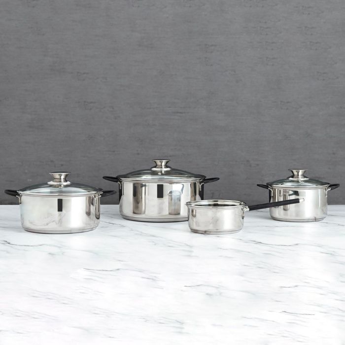 Quid Batería Sensory Acero Inoxidable Brillo 4 Piezas 1