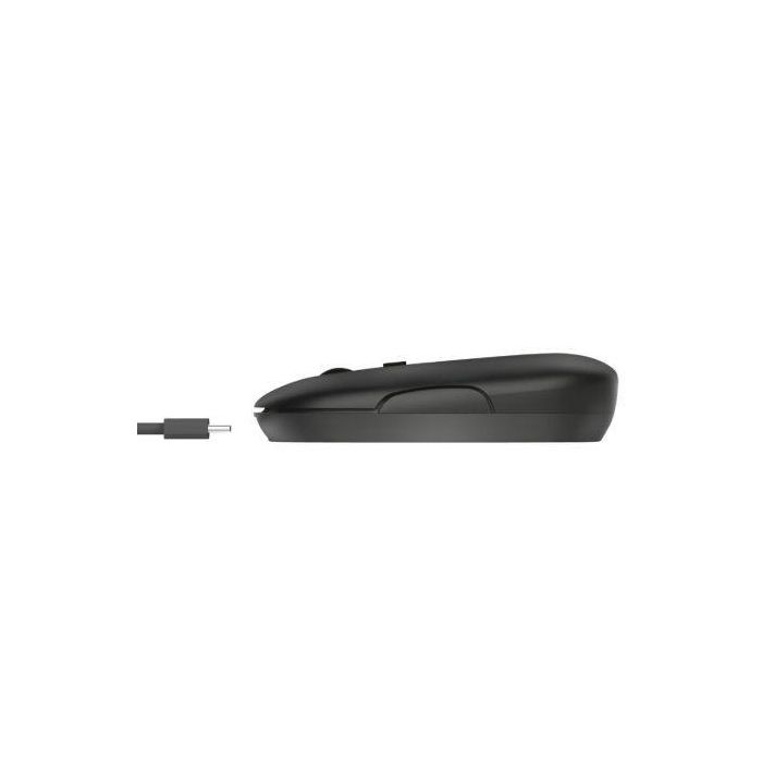 Trust Puck Ratón Inalámbrico Ultrafino Recargable Negro 800-1200-1600 DPI Bluetooth USB 1