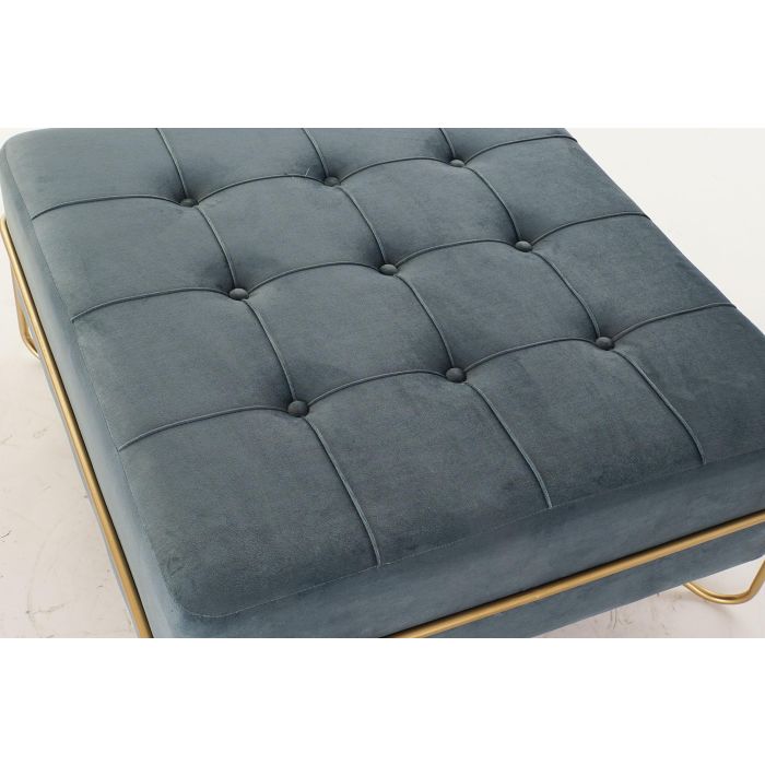 Descalzadora Glam DKD Home Decor Azul Dorado 80 x 42 x 80 cm 1 Descalzadora Glam DKD Home Decor Azul Dorado 80 x 42 x 80 cm 1