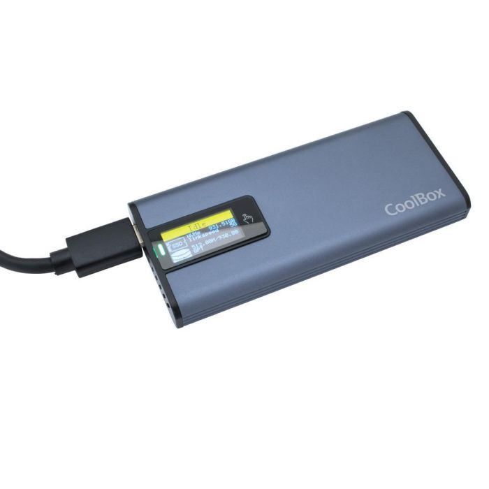 COOLBOX CAJA SSD M.2 NVME/SATA LCD COOLBOX MINICHASE PS32 1
