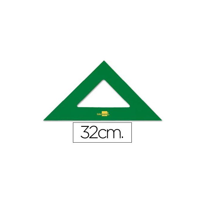 Escuadra Liderpapel 32 cm Acrilico Verde 10 unidades