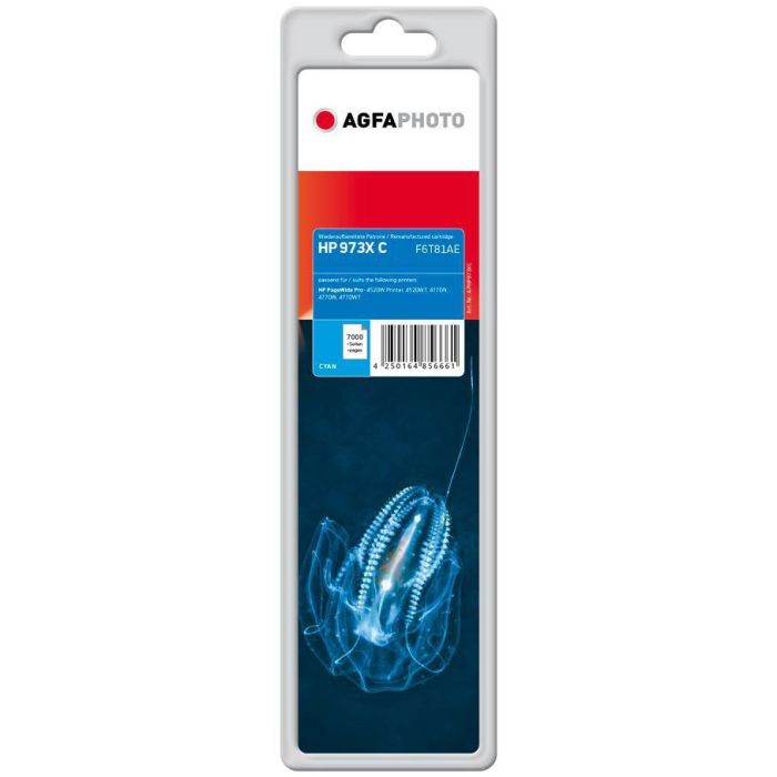 AgfaPhoto HP 973X Cartucho de Tóner Compatible Cyan 7000 Páginas AgfaPhoto HP 973X Cartucho de Tóner Compatible Cyan 7000 Páginas