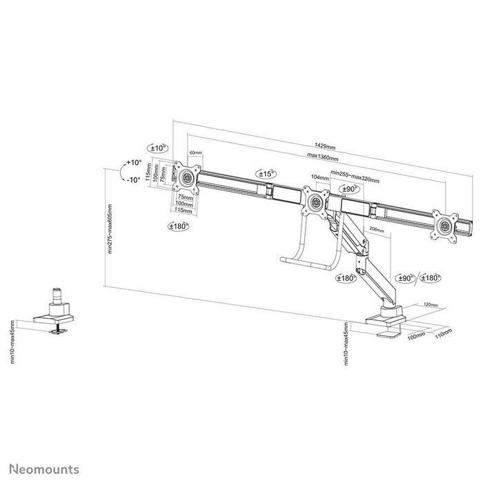 Soporte TV Neomounts NM-D775DX3BLACK 17-24" 6 Kg 19