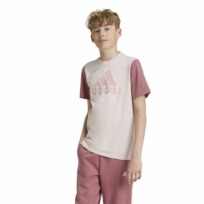 Camiseta de Manga Corta Infantil Adidas Essentials Big Logo Colorblock 5