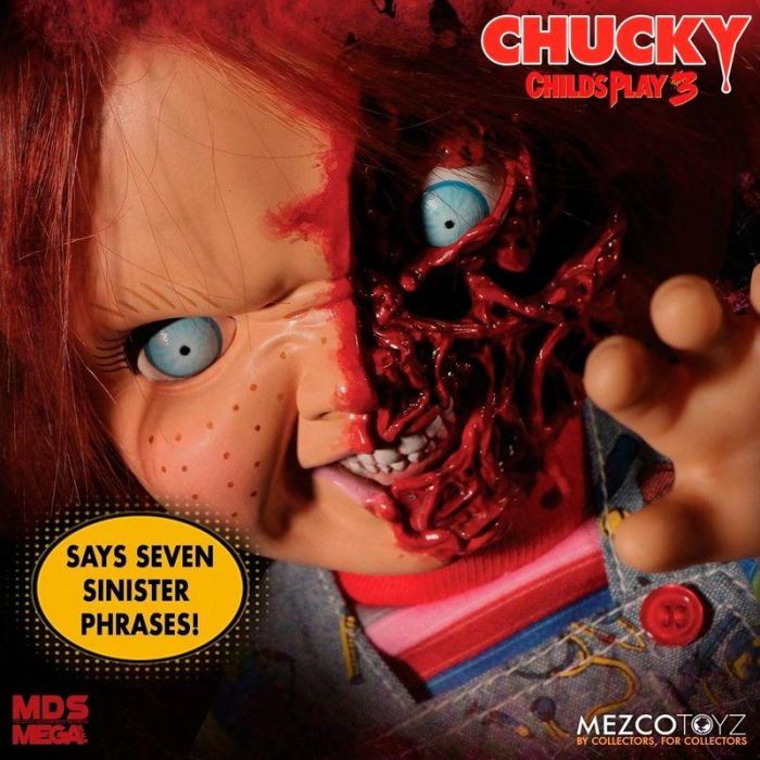 Figura Chucky El Muñeco Diabolico 3 Cara Pizza parlante 38cm ingles 0 Figura Chucky El Muñeco Diabolico 3 Cara Pizza parlante 38cm ingles 0