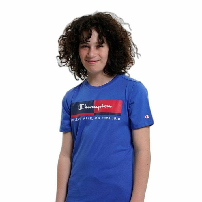 Camiseta de Manga Corta Niño Champion Crewneck Azul