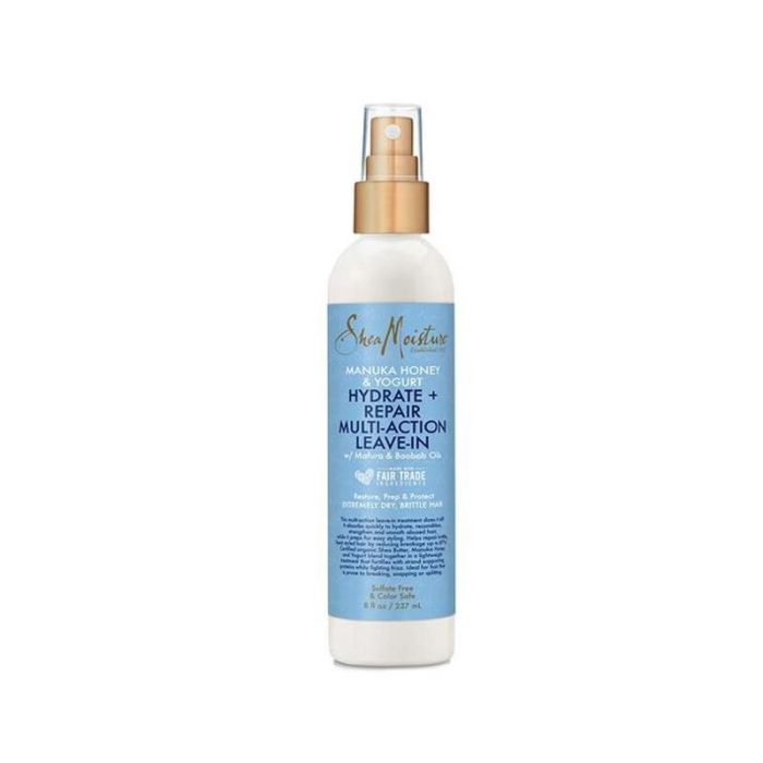 Shea Moisture - Spray Acondicionador Sin Enjuague Miel Manuka & Yogur 237ml - Repara e Hidrata Cabello Dañado Shea Moisture - Spray Acondicionador Sin Enjuague Miel Manuka & Yogur 237ml - Repara e Hidrata Cabello Dañado
