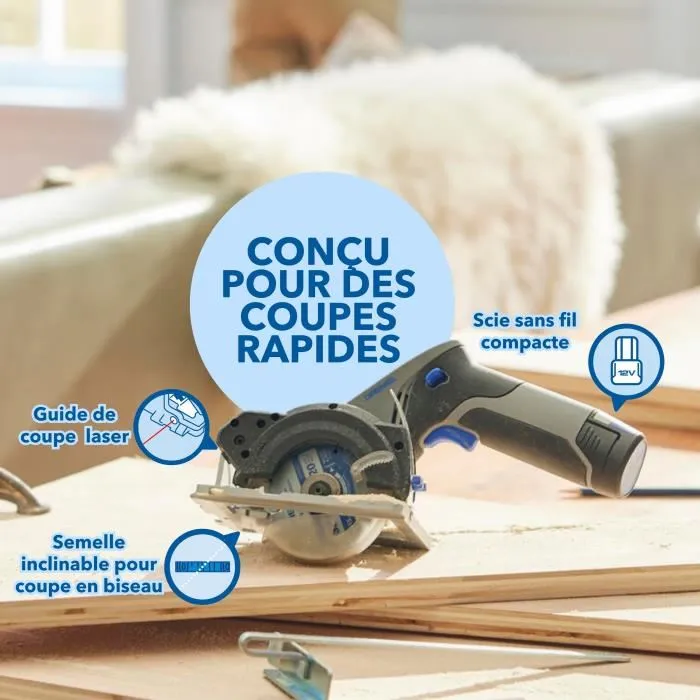 Dremel Sierra Compacta CS12V-S1 12V con 3 Accesorios, 1 Batería 2Ah + Cargador 5