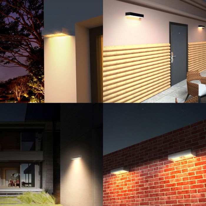 Aplique de Pared Velamp TEGEL Blanco Policarbonato 6 W 800 lm (4000 K) 1