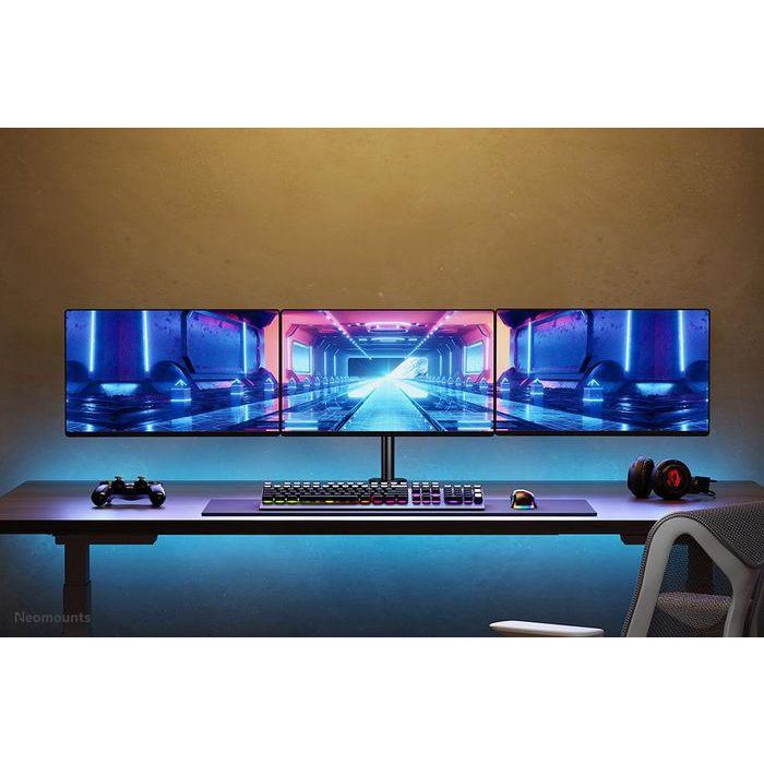 Neomounts Tilt/Turn/Rotate Triple Desk Mount (Clamp) For Three 10-27" Monitor Screens, Height Adjustable - Black 7 Neomounts Tilt/Turn/Rotate Triple Desk Mount (Clamp) For Three 10-27" Monitor Screens, Height Adjustable - Black 7