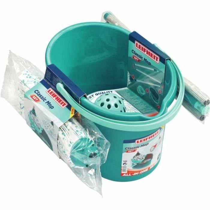 LEIFHEIT Juego de limpieza de suelos Fregona clásica 56792 Juego de limpieza de Leifheit Fregona de viscosa cesta cubo muy absorbente 6 LEIFHEIT Juego de limpieza de suelos Fregona clásica 56792 Juego de limpieza de Leifheit Fregona de viscosa cesta cubo muy absorbente 6
