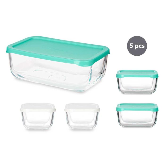 Set 5 Fiambreras Snow Box Pasabahce 12x7x20cm (Set de 4) 1 Set 5 Fiambreras Snow Box Pasabahce 12x7x20cm (Set de 4) 1
