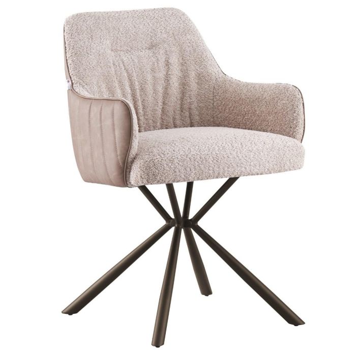 Silla Moderno DKD Home Decor Beige Negro 61 x 82 x 56 cm (2 Unidades)