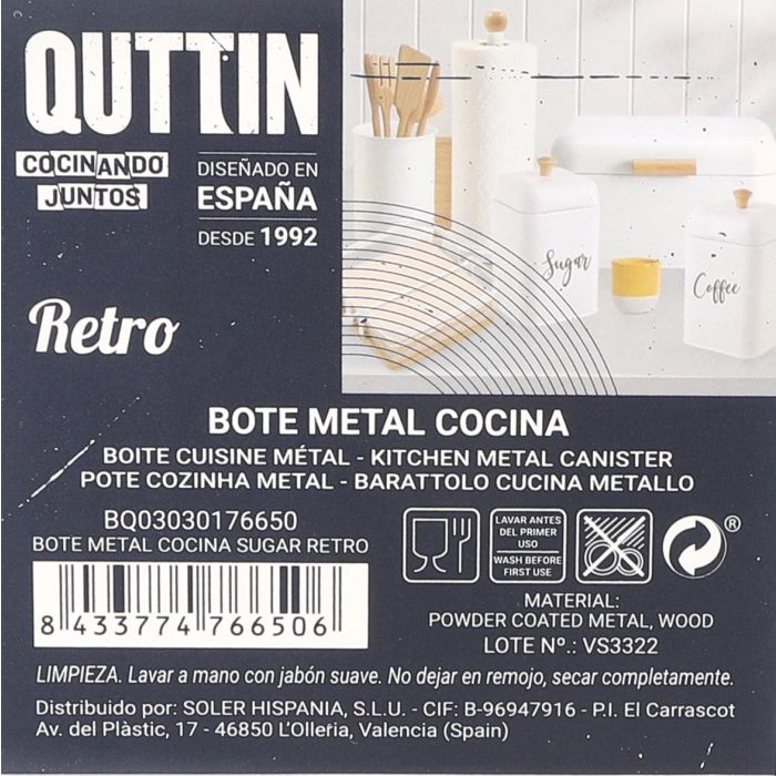 Bote Metal Cocina Sugar Retro Quttin (12 Unidades) 5