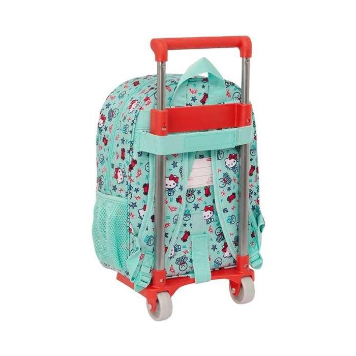 Mochila Escolar con Ruedas Hello Kitty Sea lovers Turquesa 26 x 34 x 11 cm