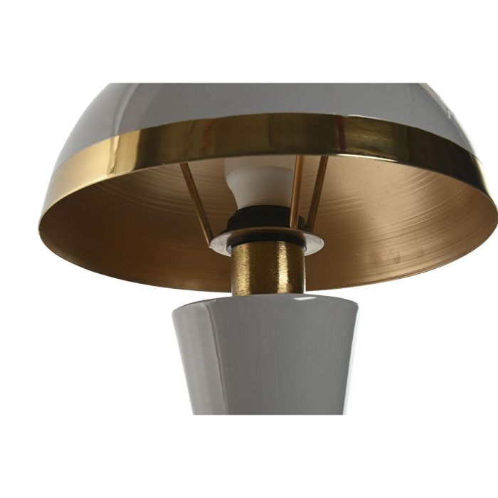 DKD Home Decor Lámpara de Sobremesa Moderna de Metal Gris y Dorado, para bombilla E27 LED, 26x26x47.5 cm 4