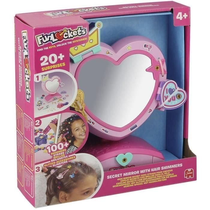 Fun Lockets Espejo Secreto con Compartimentos para Niñas +4 Años | Incluye +20 Sorpresas y Aplicador de Brillos para el Pelo 5