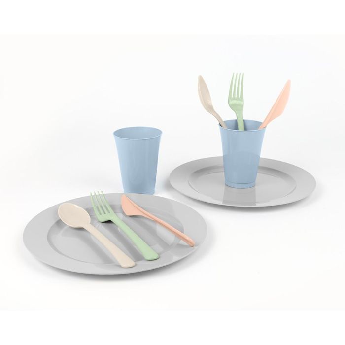 Set de 10 piezas para picnic pastel - Inde (24 Unidades) 1 Set de 10 piezas para picnic pastel - Inde (24 Unidades) 1