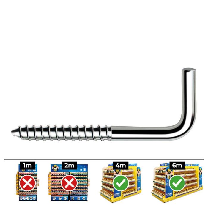 Celo Alcayata Din alr 4,0x80mm Zincado Metalizado Acero Caja 250 Unidades