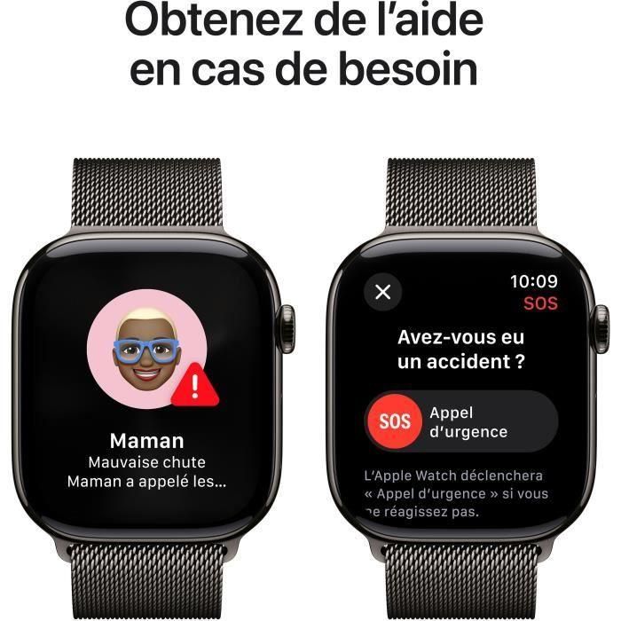 Apple Watch Series 10 GPS + Cellular 46 mm, Caja de titanio color pizarra, Correa Milanese Loop color pizarra S/M 5 Apple Watch Series 10 GPS + Cellular 46 mm, Caja de titanio color pizarra, Correa Milanese Loop color pizarra S/M 5