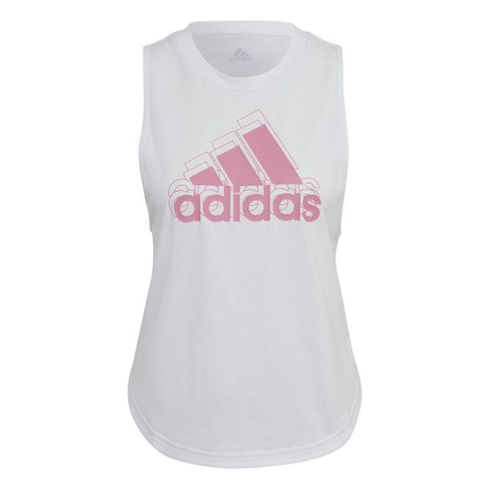 Camiseta de Tirantes Mujer Adidas AEROREADY Blanco 43,5