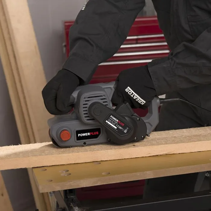 Powerplus Lijadora de Banda 1010W POWE40040 con Velocidad Variable y Sistema de Extracción de Polvo 3