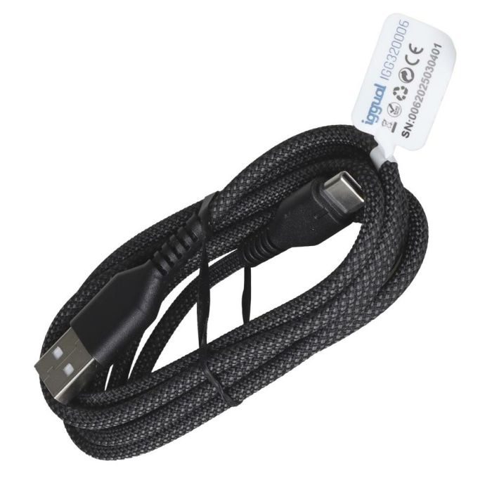 Cable USB A a USB-C iggual IGG320006 Negro 1,8 m 2 Cable USB A a USB-C iggual IGG320006 Negro 1,8 m 2