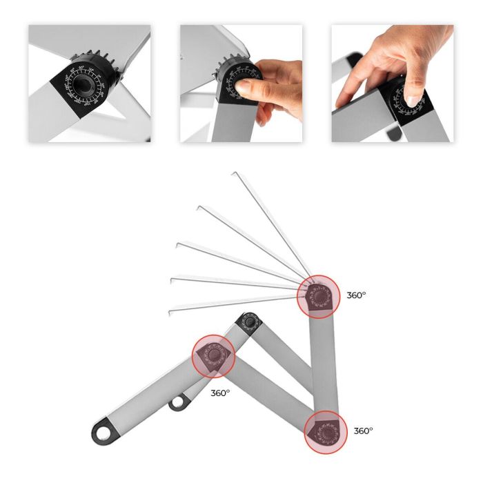 Mesa Ajustable Multiposición para Ordenador Portátil Omnible InnovaGoods 2