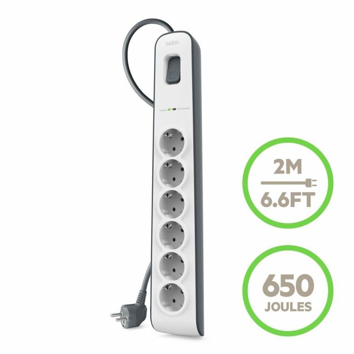 Protección contra sobretensión Belkin BSV603VF2M-V2 1 Protección contra sobretensión Belkin BSV603VF2M-V2 1