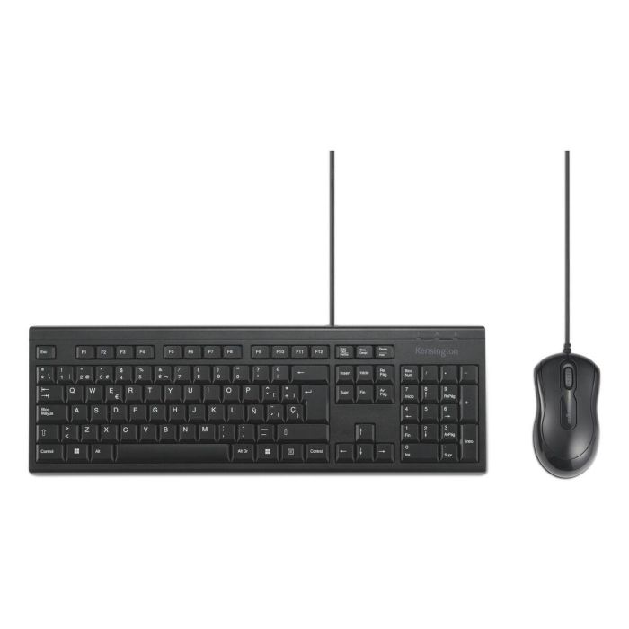 Teclado y Ratón Kensington KM100 Negro Español QWERTY 1 Teclado y Ratón Kensington KM100 Negro Español QWERTY 1