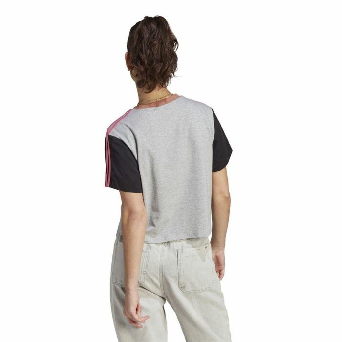 Camiseta de Manga Corta Mujer Adidas 3S Cr Gris 3