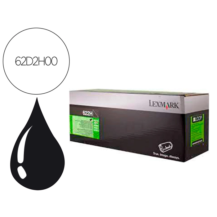 Lexmark 622h Toner Láser Negro Original Lexmark 622h Toner Láser Negro Original