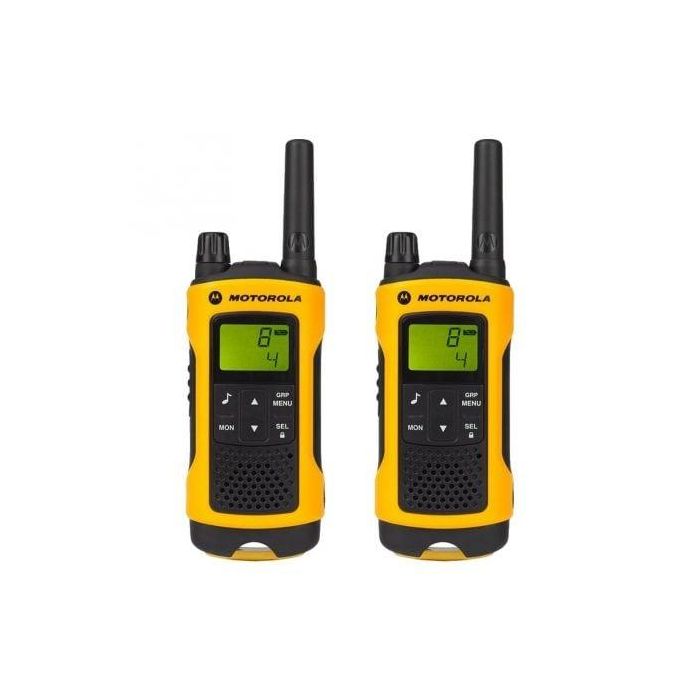 WALKIE TALKIE MOTOROLA T80 EXTREME PACK - 8 CANALES - PANTALLA LCD ILUMINADA - BATERÍA NIMH - RESISTENTE A SALPICADURAS WALKIE TALKIE MOTOROLA T80 EXTREME PACK - 8 CANALES - PANTALLA LCD ILUMINADA - BATERÍA NIMH - RESISTENTE A SALPICADURAS