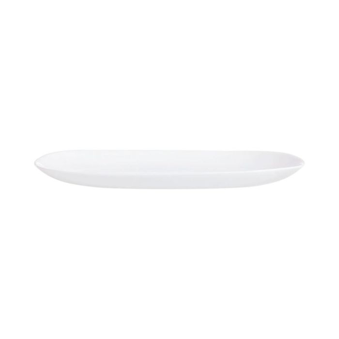 Luminarc Fuente Rectangular Sweet Line de Vidrio Opal Blanco 28x33 cm. Templada, Apilable y Apta Lavavajillas/Microondas/Frigorífico. 1