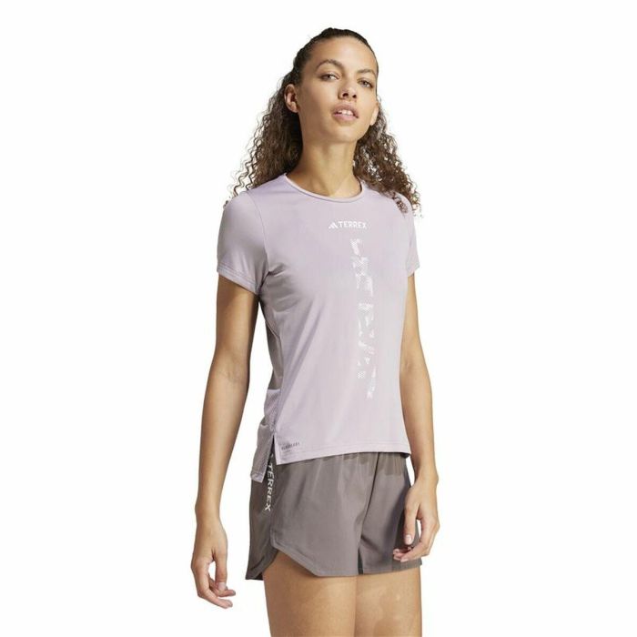 Camiseta de Manga Corta Hombre Adidas Terrex Agravic Lila 2