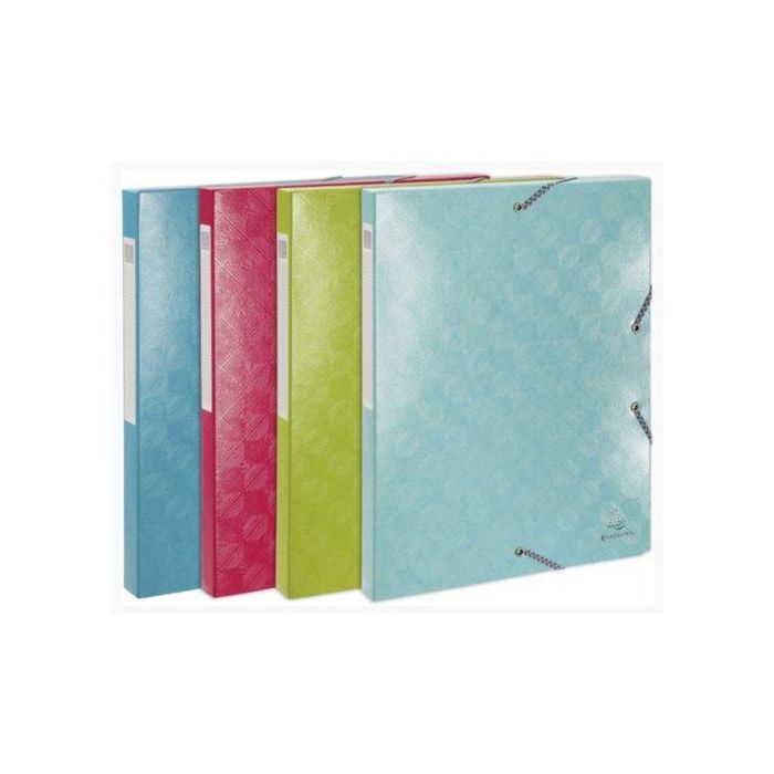 Carpeta De Proyectos Exacompta 1928 Cartulina Lustrada A4 Gomas 2.5 Cm Surtido (4 Col.) (Set de 8)