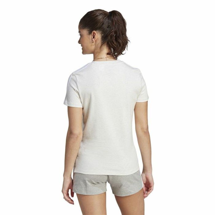 Camiseta de Manga Corta Mujer Adidas 3S Blanco 3