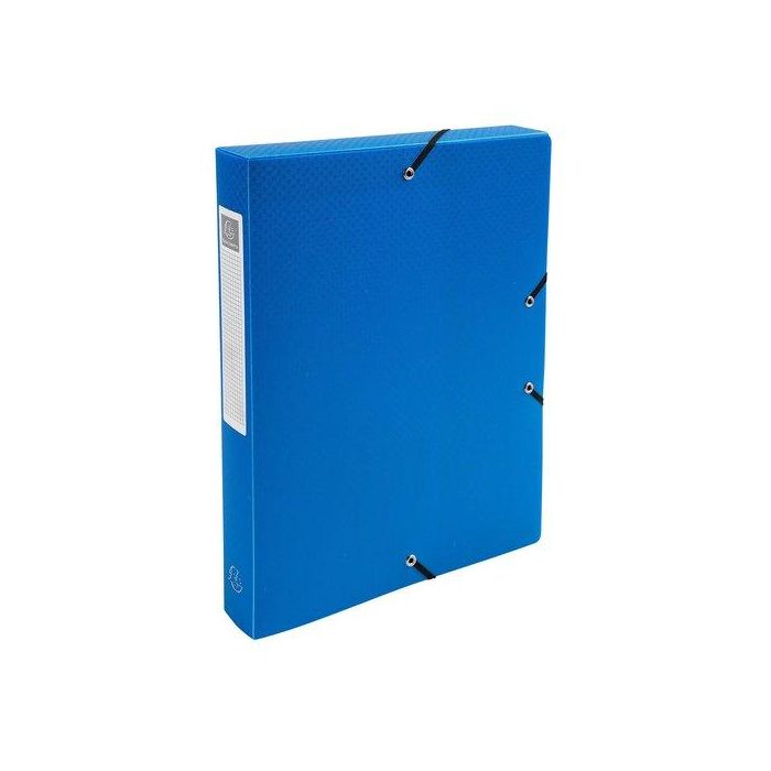 Carpeta De Proyectos Exacompta Exabox Pp Liso Opaco A4 Gomas 4 Cm Azul 8 unidades