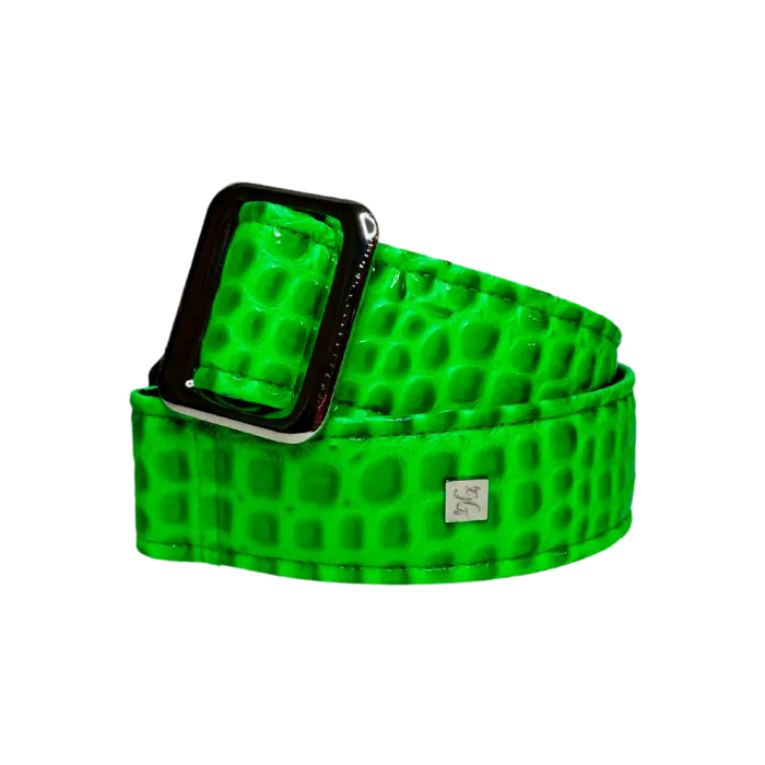 GETM Correa para Guitarra y Bajo Aussie Gator Jd Neon Verde Fluorescente Ajustable hasta 165cm 1